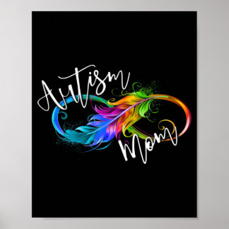 Neurodiversity Symbol Rainbow Infinity Autisme Mam Poster