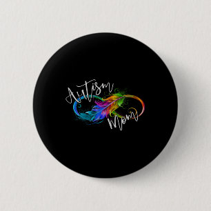 Neurodiversity Symbol Rainbow Infinity Autisme Mam Ronde Button 5,7 Cm