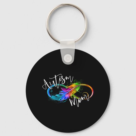 Neurodiversity Symbol Rainbow Infinity Autisme Mam Sleutelhanger (Voorkant)