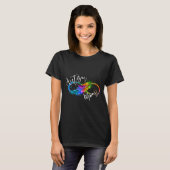 Neurodiversity Symbol Rainbow Infinity Autisme Mam T-shirt (Voorkant volledig)