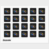 Neurodiversity Symbol Rainbow Infinity Autisme Mam Vierkante Sticker (Vel)