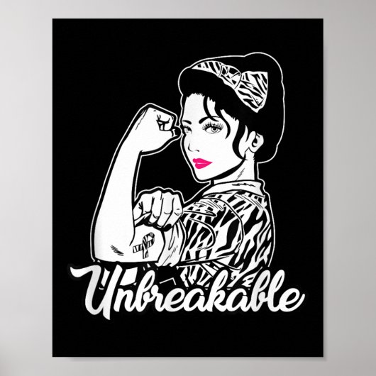 Neuroendocriene kanker Onbreekbaar lint Poster (Voorkant)