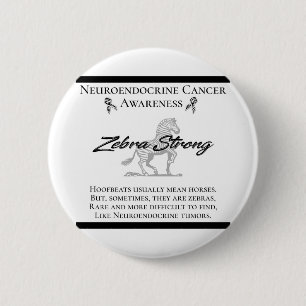 Neuroendocriene kanker Zebra Ronde Button 5,7 Cm