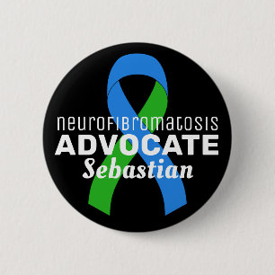 Neurofibromatose Advocate Ribbon Black Button
