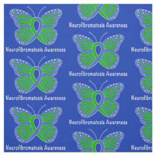 Neurofibromatose Butterfly Awareness Ribbon Stof