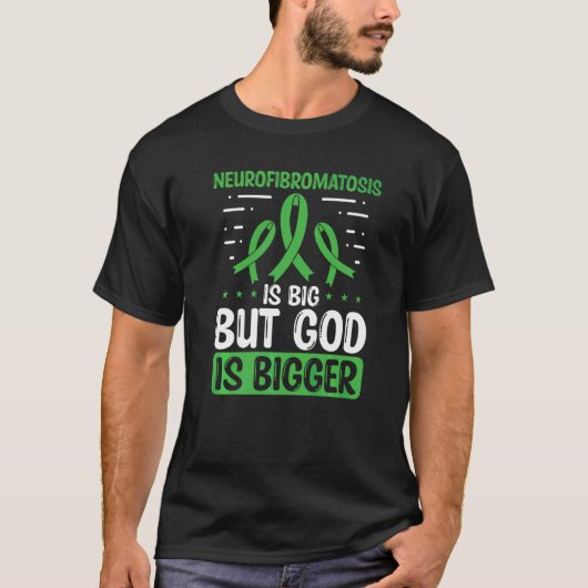 Neurofibromatose is een grote god die groter is NF T-shirt (Voorkant)