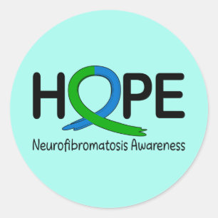 Neurofibromatosis Awareness Ribbon of Hope Ronde Sticker