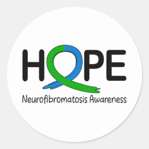 Neurofibromatosis Awareness Ribbon of Hope Ronde Sticker