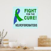 Neurofibromatosis Ribbon: Strijd tegen de Cure! Poster (Keuken)
