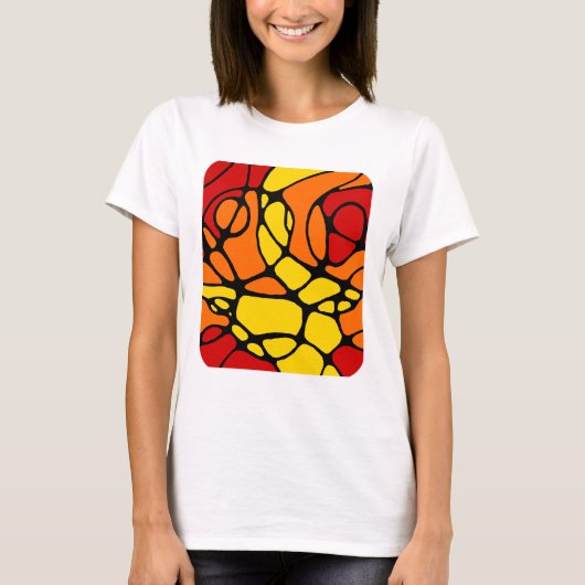 Neurografik modernes abstraktes Design T-shirt (Voorkant)