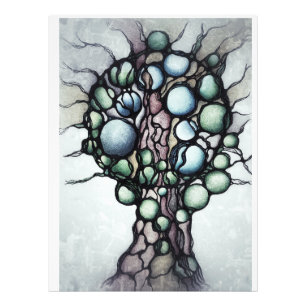 Neurografische Boom des Levens Trui - Abstracte Bo Foto Afdruk