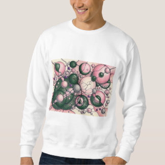 Neurografische Kunst Sweatshirt Roze Groen Abstrac