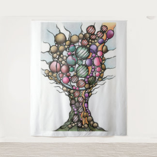 Neurografische Levensboom Abstracte Kunst Tapijt | Wandkleed