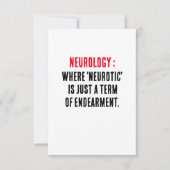 Neurologie: Waar 'neurotisch' slechts een term is Bedankkaart (Voorkant)