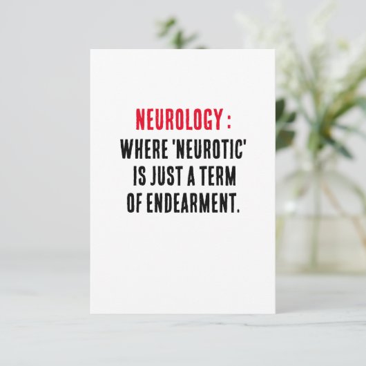 Neurologie: Waar 'neurotisch' slechts een term is Bedankkaart (Staand voorkant)
