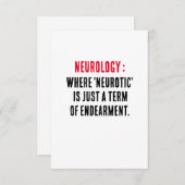 Neurologie: Waar 'neurotisch' slechts een term is Bedankkaart (Voorkant / Achterkant)