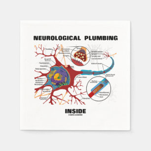 Neurologisch sanitair binnen Neuron Synapse Humor Servet