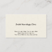 Neurologue Carte de visite en neurologie (Dos)