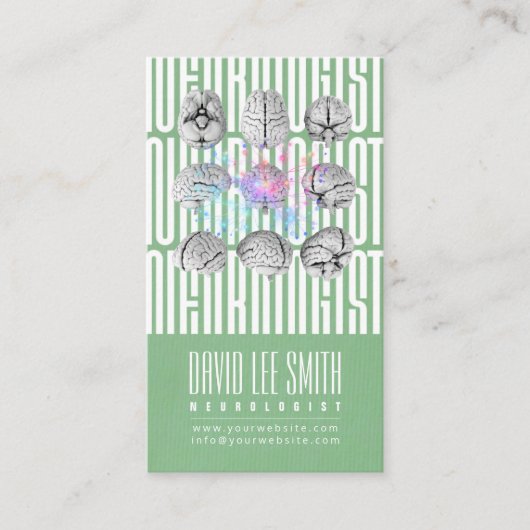 Neurologue Tipographyc carte de visite (Devant)