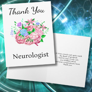 Neuroloog bedankt je hersenen met bloemen kaart