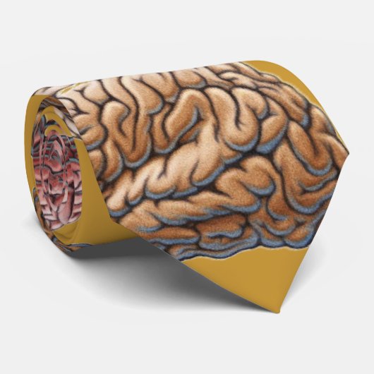 Neuroloog "The Brain" Art Stropdas voor mannen—roo (Opgerold)