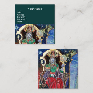 NEUROMANCER, Astroloog, Psychische Reader Blauw Gr Vierkante Visitekaartje