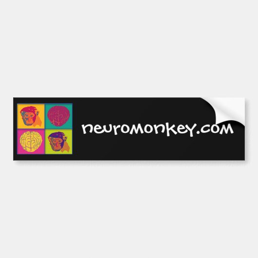 Neuromonkey logo bumpersticker (Voorkant)