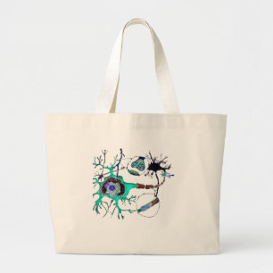Neuron. Grote Tote Bag
