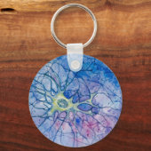 Neuron Waterverf Blue - Sleutelhanger (Voorkant)