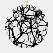 Neuronal Web 1 Keramisch Ornament (Voorkant)