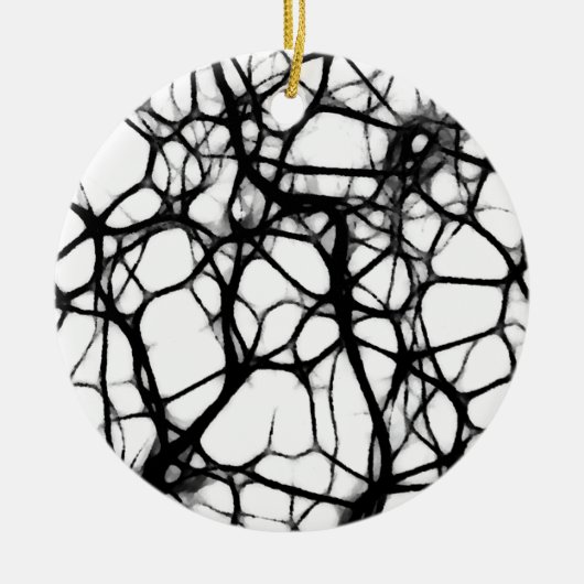 Neuronal Web 1 Keramisch Ornament (Voorkant)