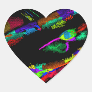 Neuronale cel hart sticker