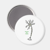 Neuronen zijn plastic! magneet (Voorkant / Achterkant)