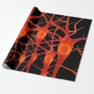 Neuronsneural,3d, anatomie,axon,bio,biologisch,bio cadeaupapier