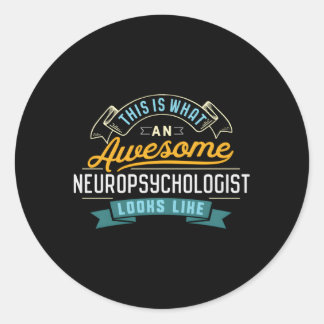 Neuropsycholoog Geweldige beroep Ronde Sticker