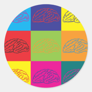 Neuroscience Pop Art Ronde Sticker