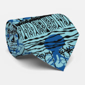 Neuroscience Retina Blue Stropdas (Opgerold)