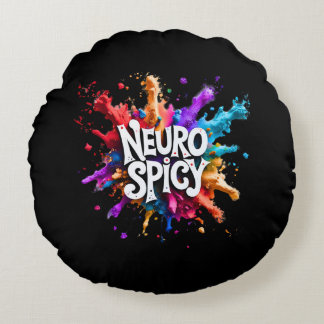 NEUROSPICY neurodiversiteit autisme adhd dyslexie Rond Kussen