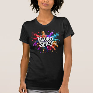 NEUROSPICY neurodiversiteit autisme adhd dyslexie T-shirt