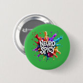 NEUROSPICY neurodiversity autism adhd dyslexia Ronde Button 5,7 Cm (Voorkant /achterkant)