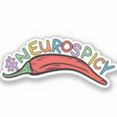 #Neurospicy. Neurodiversity sticker (Voorkant)