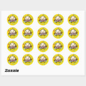 Neurotico Crybaby Cartoon Logo Ronde Sticker (Vel)