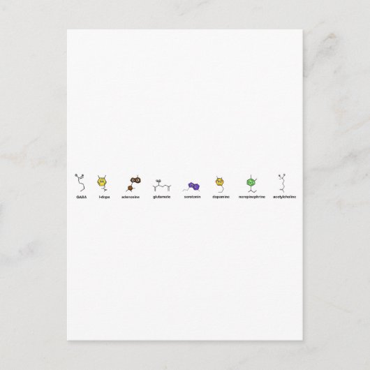 Neurotransmitter Parade Briefkaart (Voorkant)