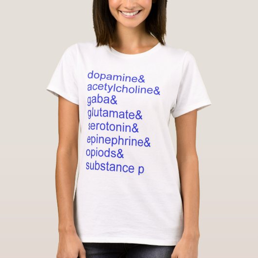 Neurotransmitters T-shirt (Voorkant)