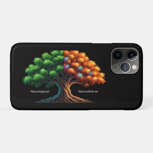 Neurotypical vs. Neurodiverse Case-Mate iPhone Case (Achterkant (horizontaal))