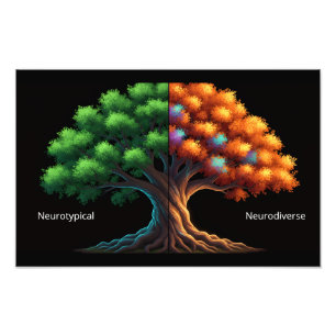 Neurotypisch vs. Neurodivers Foto Afdruk
