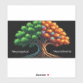 Neurotypisch vs. Neurodivers Sticker (Vel)
