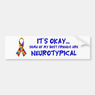 Neurotypische vrienden bumpersticker