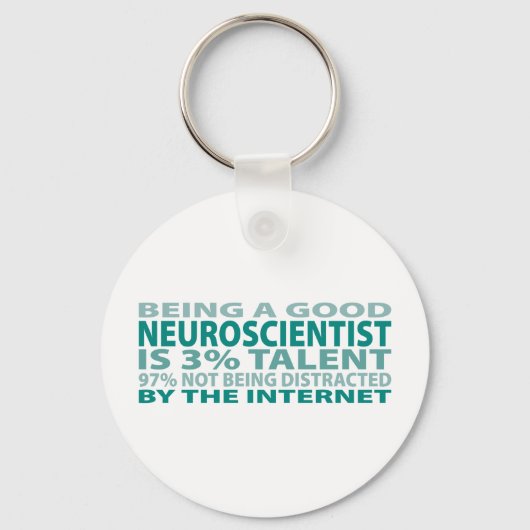 Neurowetenschapper 3% Talent Sleutelhanger (Voorkant)