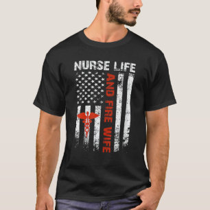 Neurse Life Scrub Life Messine Bun Hair Life Nursi T-shirt